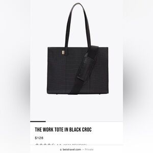 Beis work tote black croc bag (regular size)
